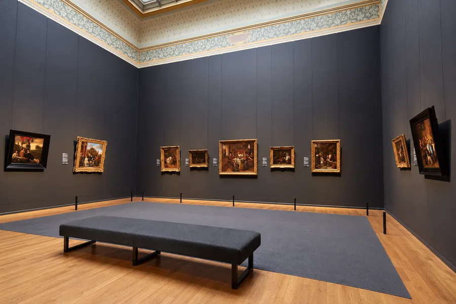 Dutch Golden Age paintings displayed in a Rijksmuseum gallery