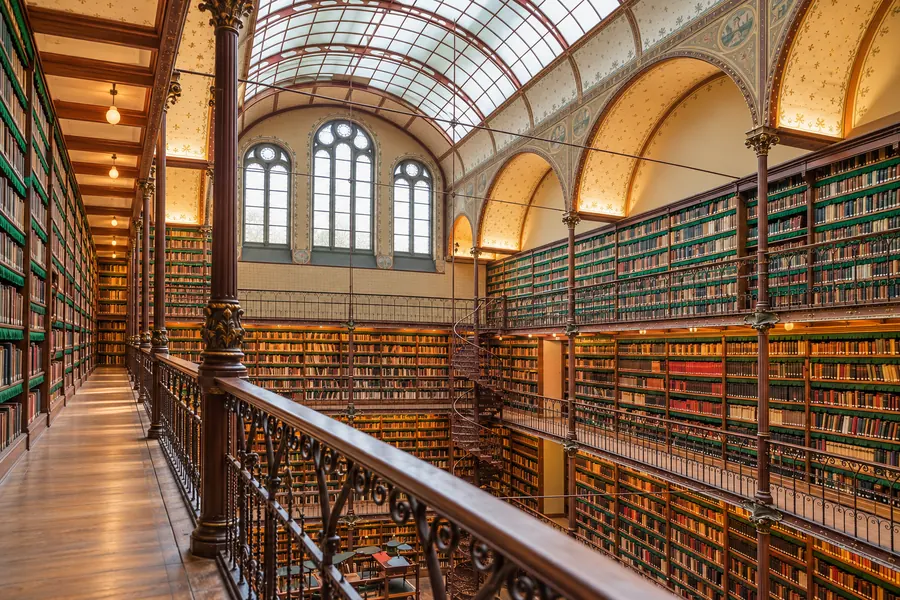 The quiet Cuypers Library inside the Rijksmuseum